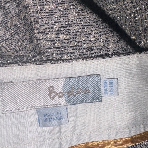 Boden Metalic Silver Bistro Crop Trouser - Picture 4 of 15